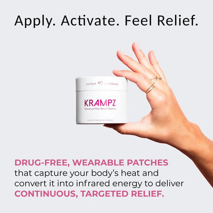 Krampz Menstrual Pain Relief Patches, Period Wellness, and Discomfort Support for Women, Style 118 KrampzBuy Supplements Australia
