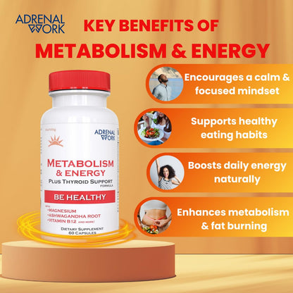 Adrenalwork Adrenal Support Supplement - Organic Ashwagandha Capsules for Stress Relief, Calm Energy & Focus - Adaptogen Blend with Rhodiola & Holy Basil - Men & Women - 60 Capsules AdrenalworkBuy Supplements Australia