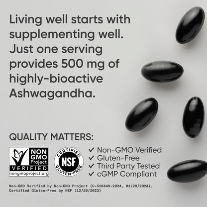 Sports Research® Ashwagandha Softgels with Coconut MCT Oil - Natural Ayurvedic Adaptogen Made with Shoden® Ashwa for Relaxation, Calm & Sleep Support - Gluten Free & Vegan Friendly - 120 Count Sports Research buy supplements Au