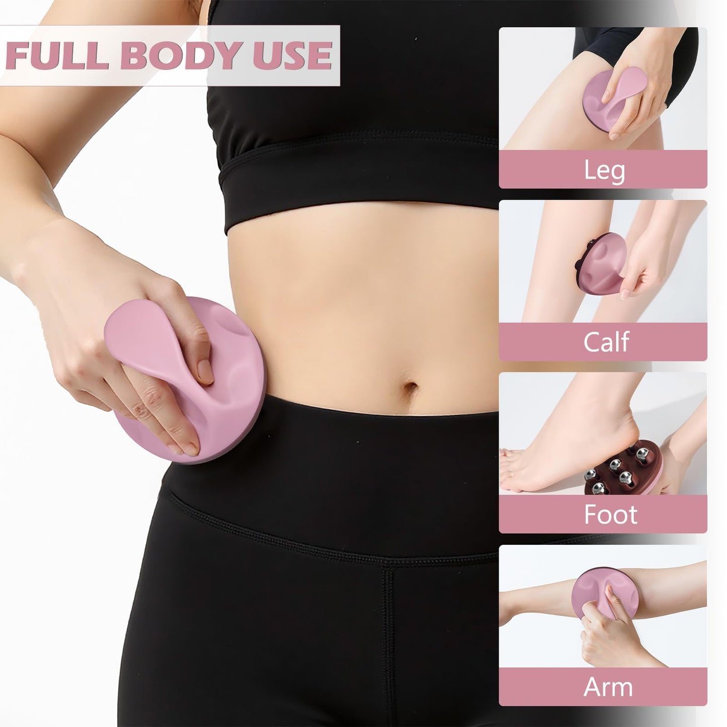 iunxkmi Lymphatic Massage Roller for Cellulite Remover Body Sculpting - Handheld Cellulite Massage Tool for Body Bloat Blood Circulation Lymphatic Drainage Pink iunxkmi buy supplements Au