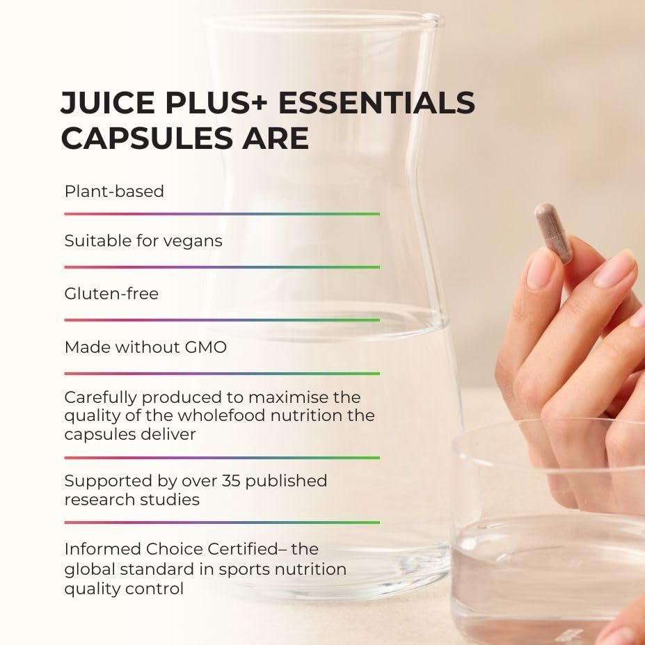 Juice Plus+ Vegetable Blend: with Broccoli, Parsley, Tomato & More - Plant-Based, Vegan, Gluten-Free, Non-GMO, Kosher - for Heart, Immune, Cognitive & Skin Health - 1 Bottle (60 Servings) Juice Plus+Buy Supplements Australia