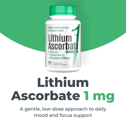 NORMOTIM Lithium Supplement 1 mg Tablets – Non-Drowsy Calm & Focus Support – Memory & Mental Clarity – Fast Dissolve – Compare to Lithium Orotate
