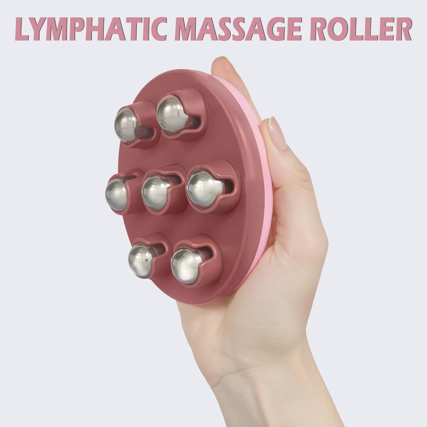 iunxkmi Lymphatic Massage Roller for Cellulite Remover Body Sculpting - Handheld Cellulite Massage Tool for Body Bloat Blood Circulation Lymphatic Drainage Pink iunxkmi buy supplements Au