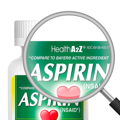 HealthA2Z® Aspirin 81 mg | Low Strength | Enteric Coated | Pain Relief | Reduces Minor Aches Muscle Pain & Cramps | Fever Reducer | Reduces Headache (365 Counts) HealthA2ZBuy Supplements Australia