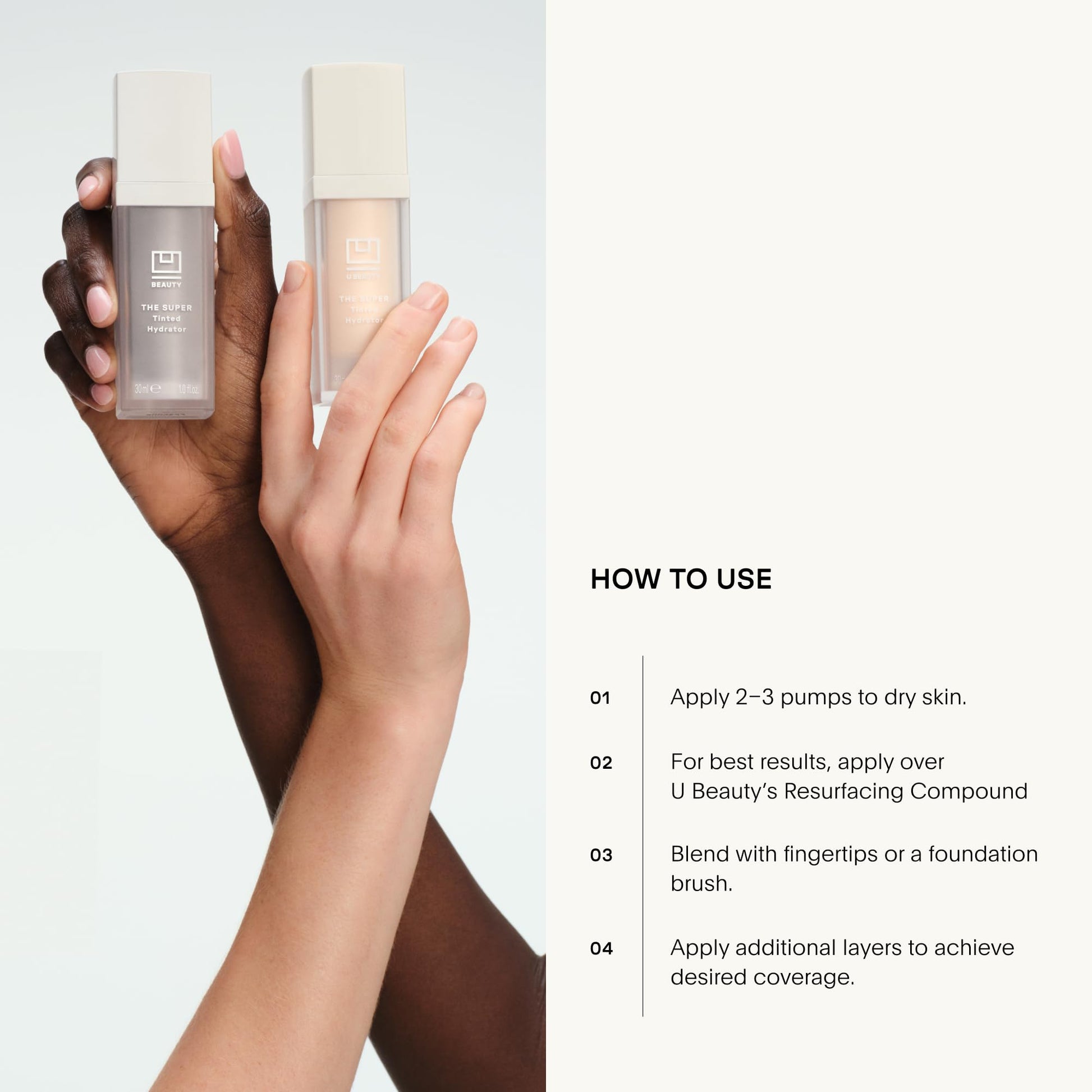 U Beauty The Super Tinted Hydrator Hyaluronic Acid Moisturizing Cream - Mega-Dose Skin Hydrator for Supple, Smooth, and Softer-Looking Skin For Up To 48 Hours - Shade 4-1.0 oz U BeautyBuy Supplements Australia