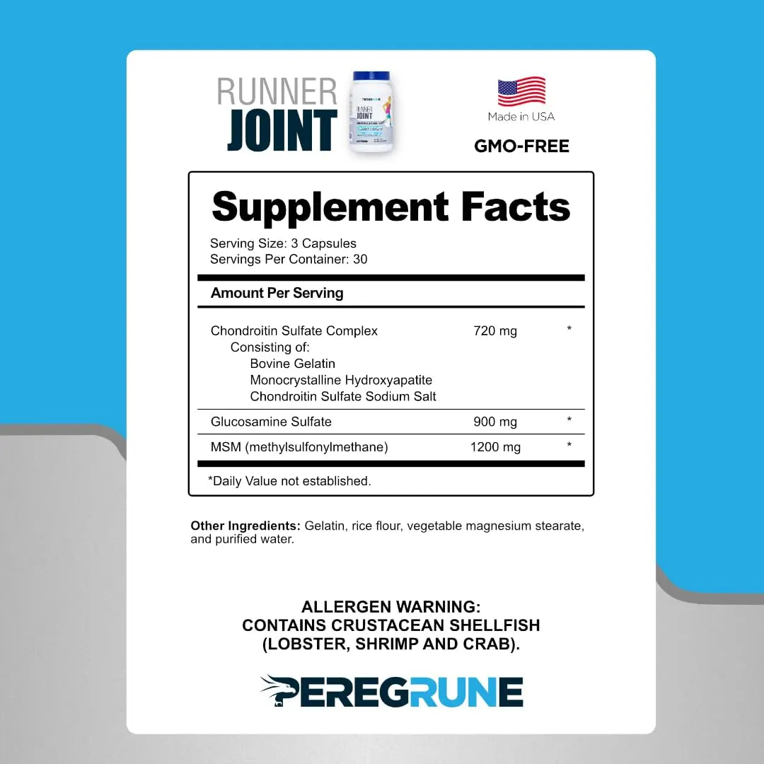 PEREGRUNE Runner Multivitamin & Joint Support Supplement | Antioxidants, Complete B-Complex & Probiotics to Support Energy PEREGRUNE