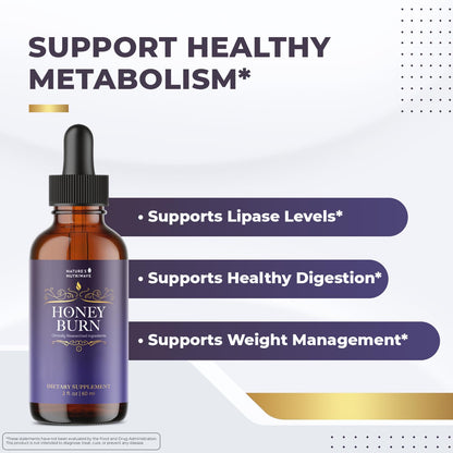 HoneyBurn Purple Honey – Natural Daily Supplement with 11 Plant & Bee-Based Ingredients – Supports Healthy Digestion & Balanced Body Routine – 60 ml, 30 Servings, 1 Month Supply Nature’s NutriWave buy supplements Au