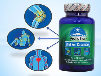 Arctic Star - Sea Cucumber Capsules - Natural Pure Iceland Atlantic Wild Caught Sea Cucumber Extract Supplement Pills - Joint Health t & Immune Health 400mg 80 Capsules/Bottle –北极星海参胶囊 Arctic StarBuy Supplements Australia
