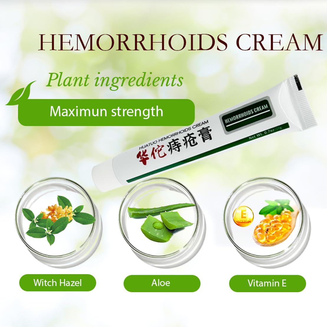 BONIORRI Hemorrhoid & Fissure Relief Cream – Maximum Strength Hemorrhoid Cream, Herbs Fast Acting Ingredients. (0.7 oz Total) BONIORRIBuy Supplements Australia