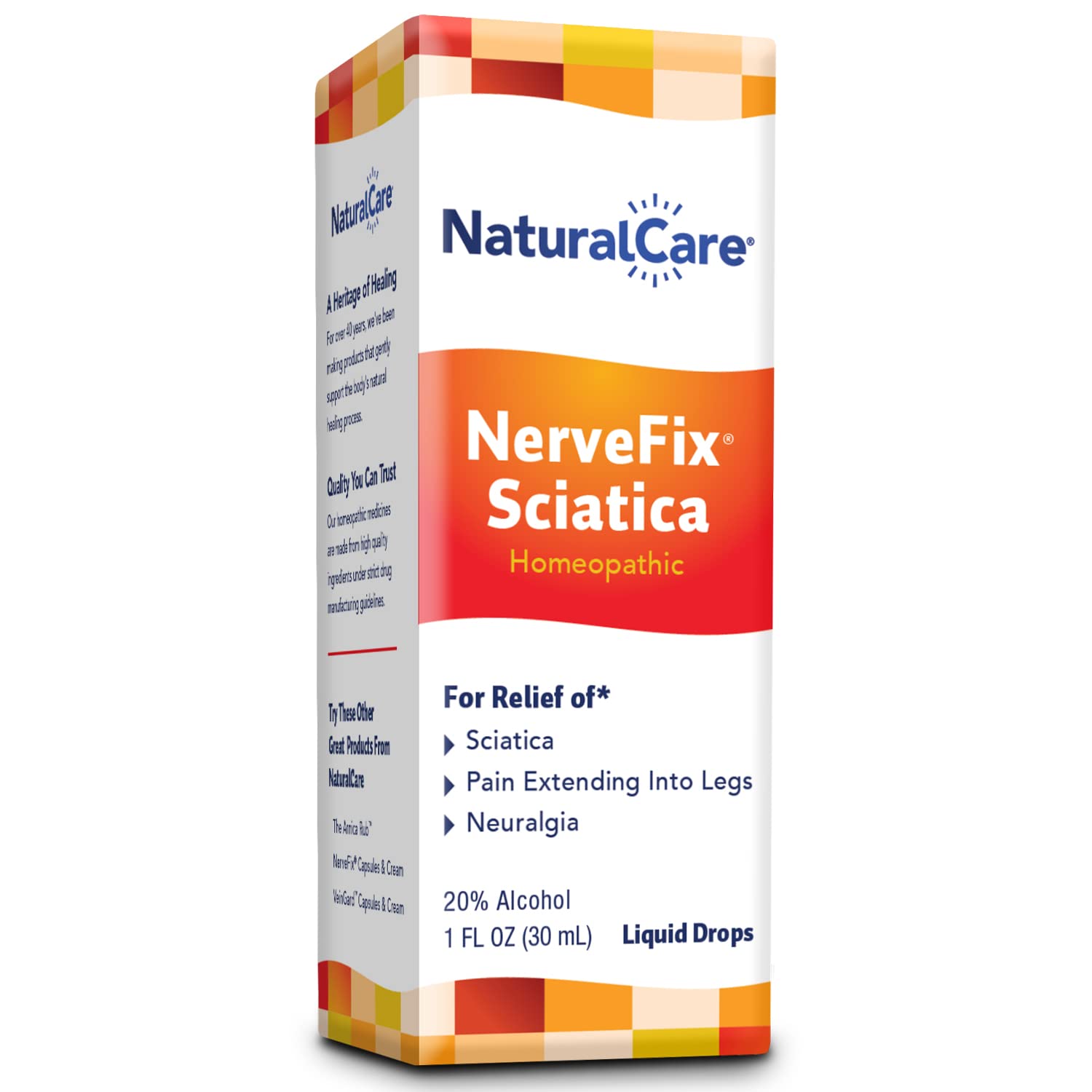 NaturalCare Pain Relief NerveFix Sciatica Neuralgia, 1 oz Liquid Natra Bio Natra-BioBuy Supplements Australia