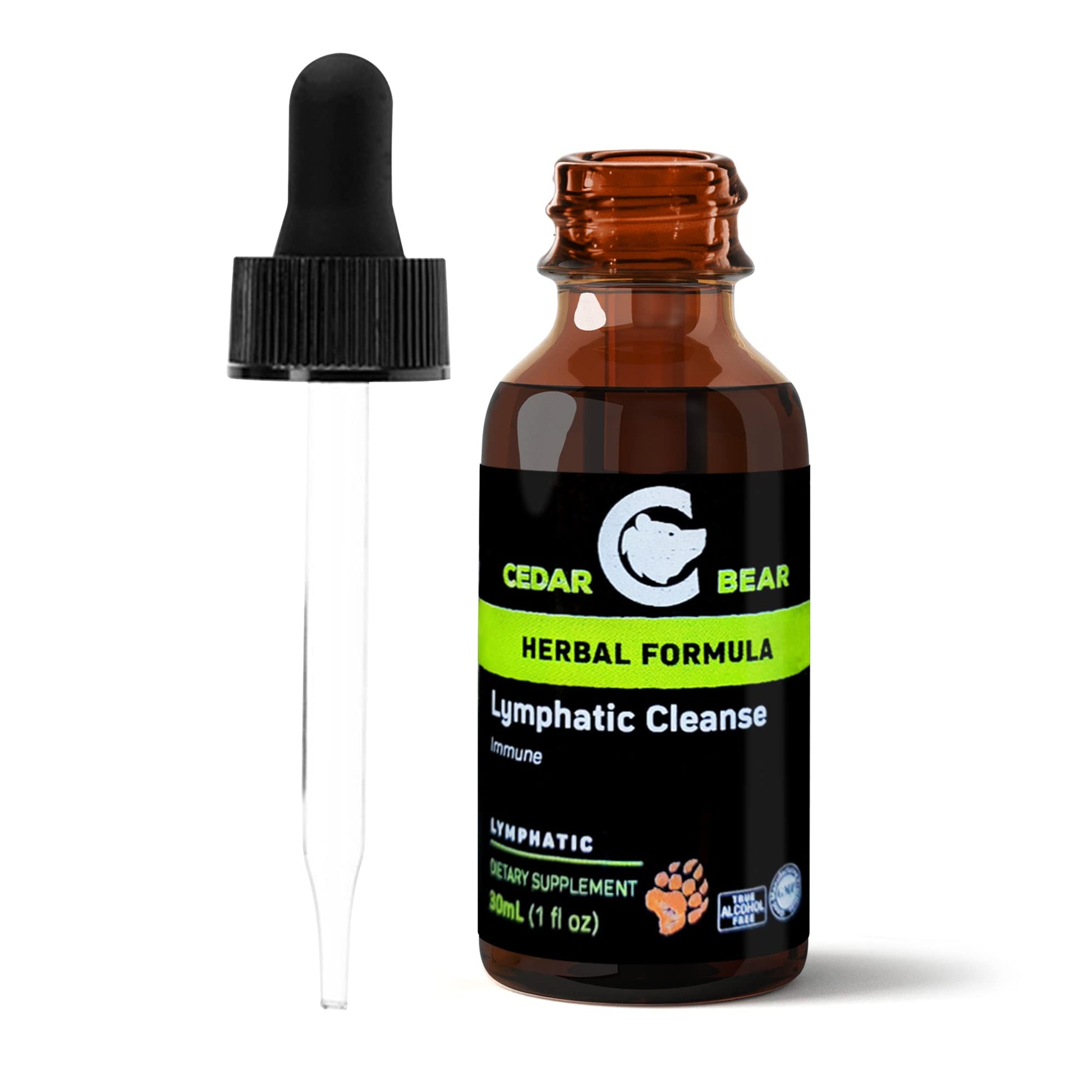 Cedar Bear - Lymphatic Cleanse Immune Support Supplement, Alcohol-Free Lymphatic Drainage Drops with Immune-Enhancing Natural Herbs, Liquid Herbal Supplements, 1 fl oz Cedar Bear Naturales buy supplements Au
