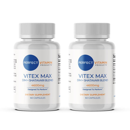 Perfect Vitamin Products Vitex Max DIM + Shatavari – Hormone Balance & Menopause Support for Women – Vegan Blend with Adaptogens for Mood, Cycle & Stress Relief – 4600mg (2-Pack) Perfect Vitamin ProductsBuy Supplements Australia