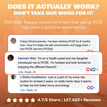 RYZE SUPERFOODS Mushroom Medium Roast Coffee USDA Organic with 6 Adaptogenic Mushrooms, USA Grown Instant Coffee for Better Energy