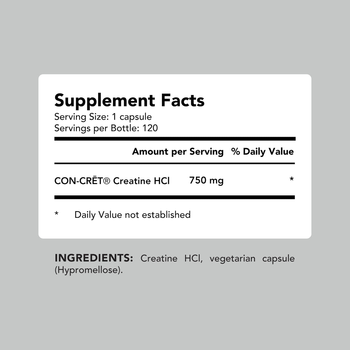 AMANDEAN Creatine HCl Pills. American Made CON-CRET. 120 Capsules. 7X Concentrated. No Bloat. Muscle, Energy, Cognitive, Recovery Support for Men & Women. Gluten Free, Non-GMO.