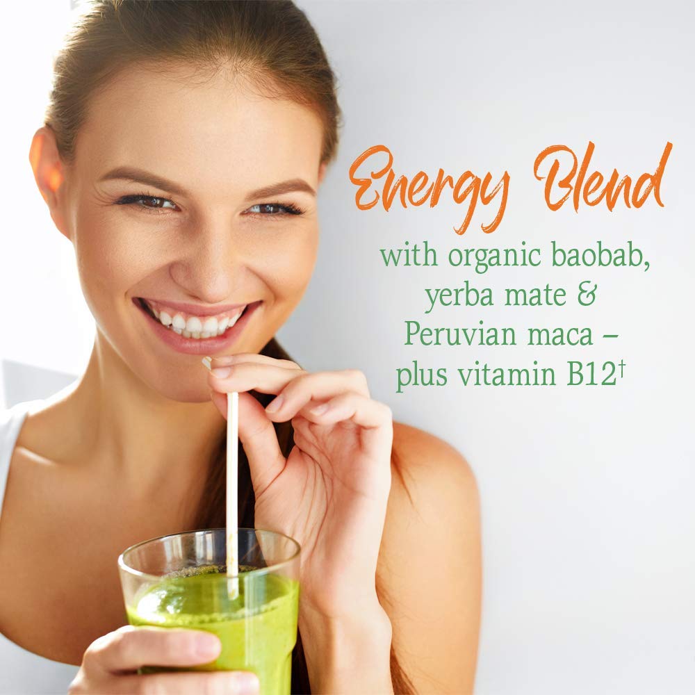 Garden of Life Raw Organic Perfect Food Energizer Juiced Green Superfood Powder - Yerba Mate Pomegranate, 30 Servings, Green Superfood Powder & Probiotics, Gluten Free Whole Food Greens Supplements Garden of LifeBuy Supplements Australia