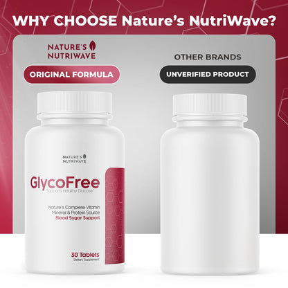 Nature’s NutriWave GLYCOFREE Supplement, Natural Plant-Based Blend with Berberine, Bitter Melon, Cinnamon, Inulin | Non-GMO, Made in USA - 30 Tablets, 3 Month Supply Nature’s NutriWaveBuy Supplements Australia