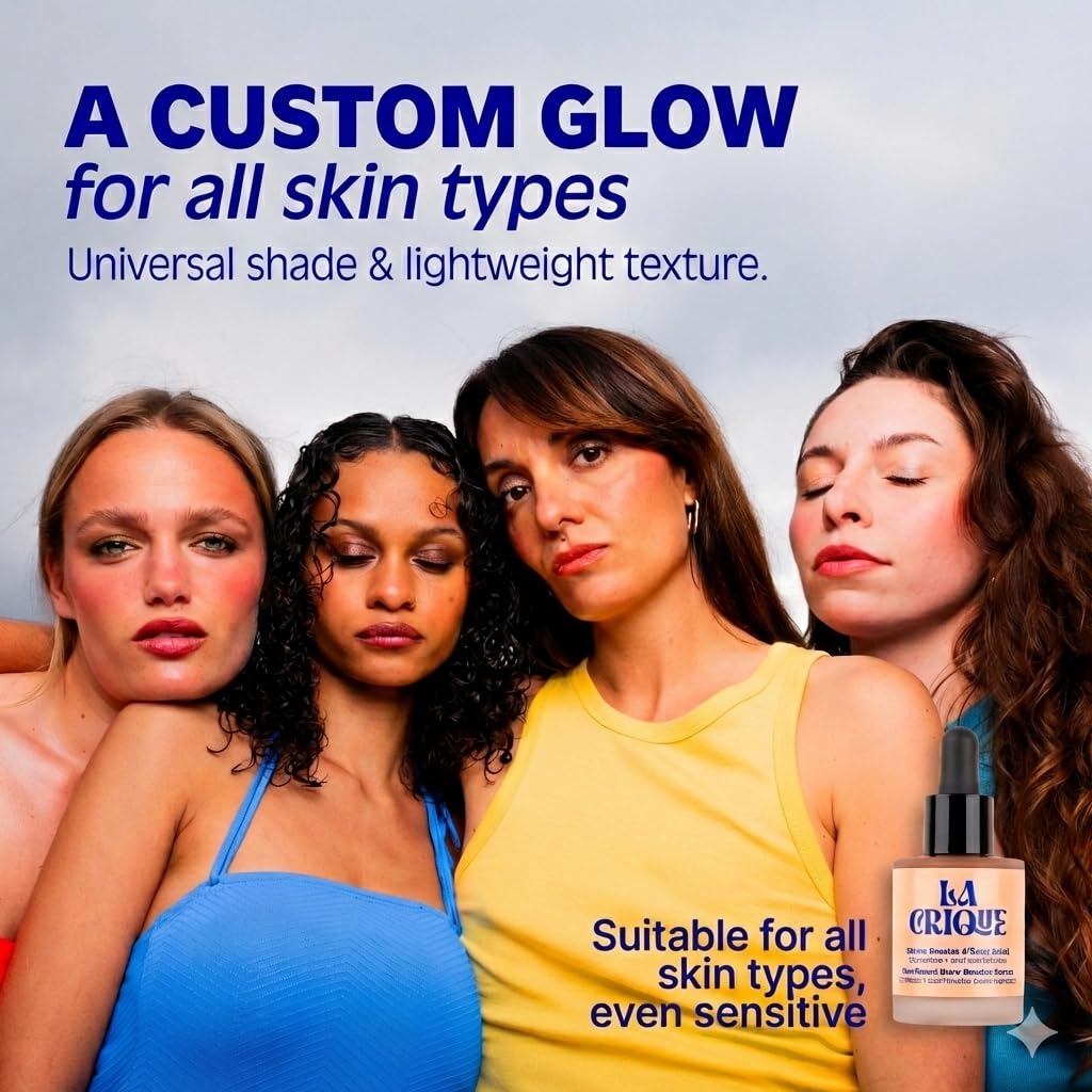 La Crique Bronzing Face Serum - Hydrating Bronzing Drops with Hyaluronic Acid & Anti-Pollution Protection - Natural Sun-Kissed Glow for All Skin Types - Vegan Friendly, Clean Beauty - 1 fl oz LA CRIQUEBuy Supplements Australia