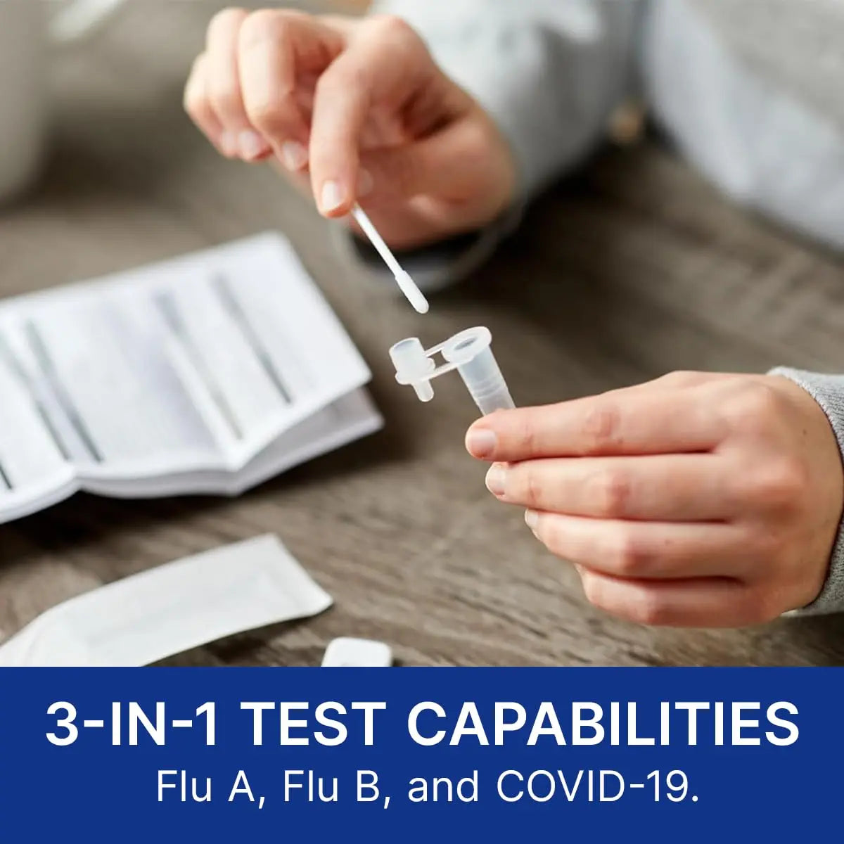 CorDx TyFast at Home Flu A/B & COVID-19 Multiplex Rapid Test Kit, Easy, Accurate, Fast Results in 10 Minutes, 3 in 1 Combo Kit, 5 Tests CorDxBuy Supplements Australia