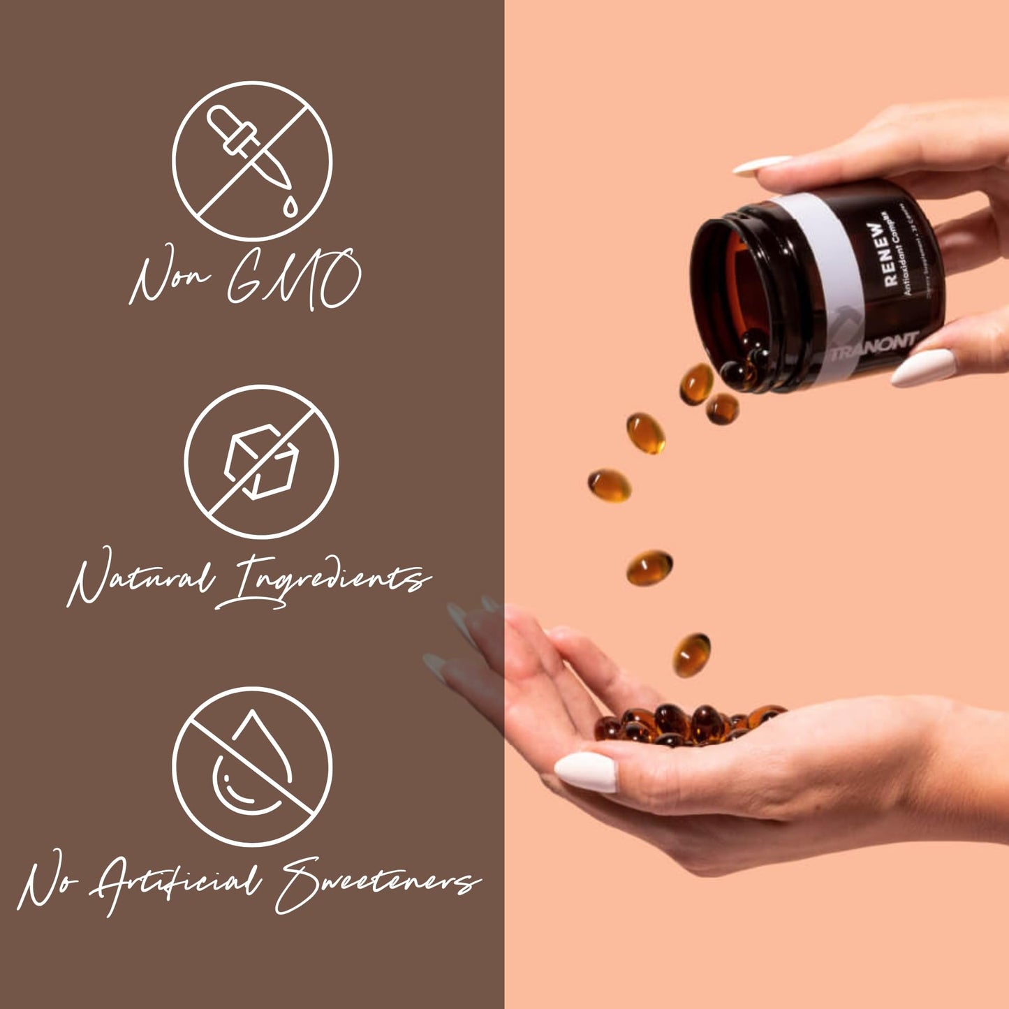 Tranont Renew - Antioxidant Complex for Vitality & Wellness | Vitamin E Tocotrienols & Geranylgeraniol | Supports Healthy Cellular Function, Joint Health, & Youthful Glow - 30 Capsules Tranont buy supplements Au