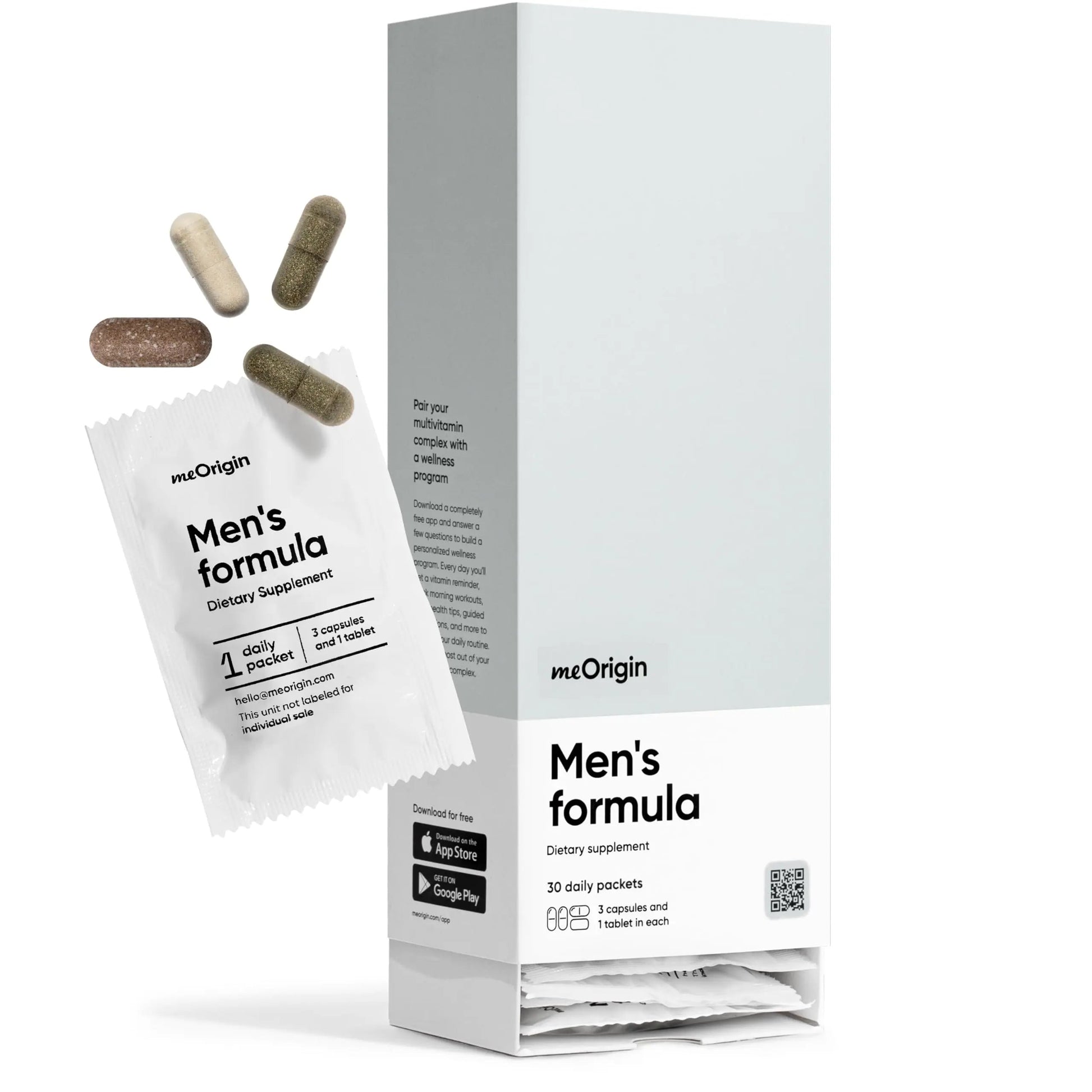 meOrigin Multivitamin for Men, All-in-One Supplement Complex with Zinc, Vitamin D, C, B12, Saw Palmetto, Biotin, Selenium meOrigin