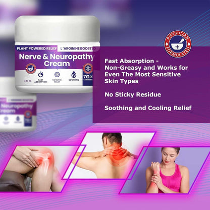 Nerve and Neuropathy Cream – Plant Powered Relief for Foot, Hands, Legs, Toes Includes 7grams of L’Arginine; Vitamin B6, Arnica, Aloe -2.82oz M PAIN MANAGEMENT TECHNOLOGIESBuy Supplements Australia
