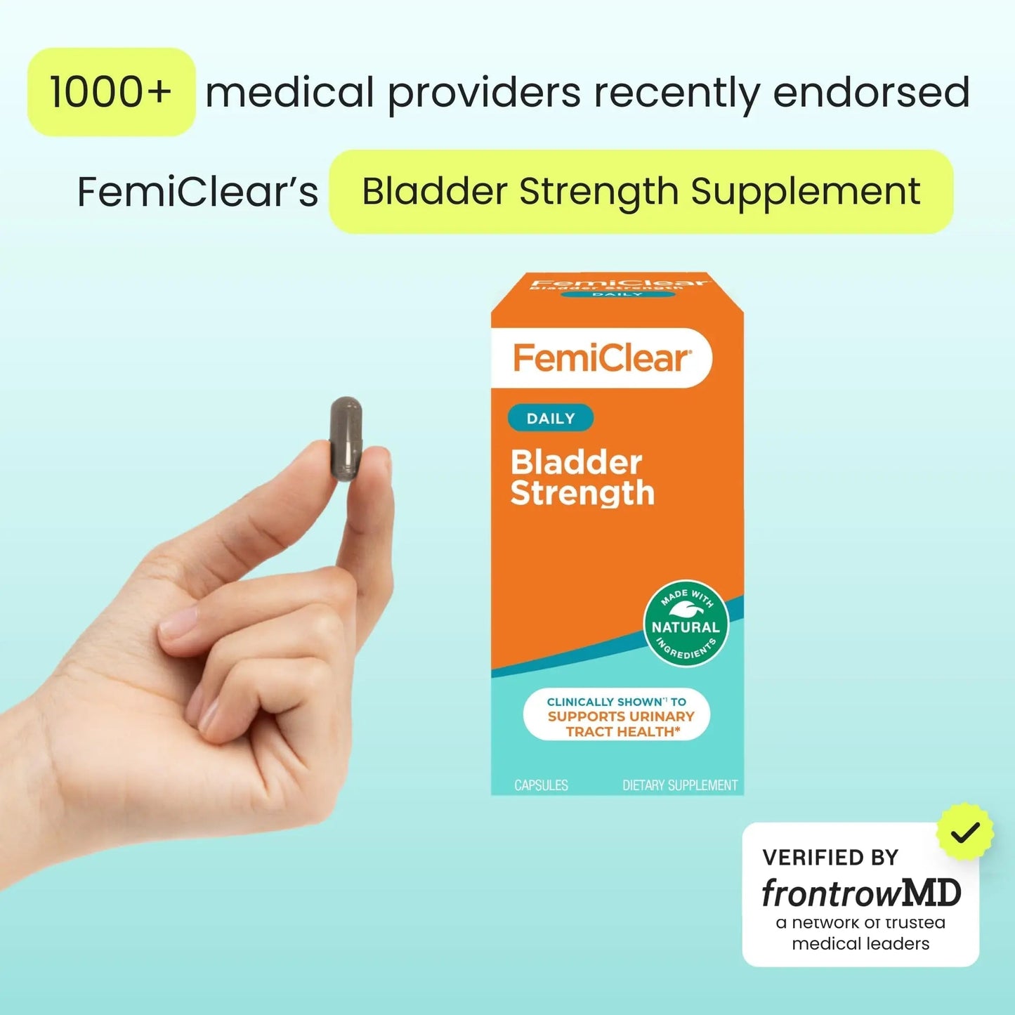 FemiClear Bladder Strength Supplement | Bladder Control & Wellness | 60 Capsules, 30 Day Supply | Made with Natural Ingredients | for Women & Men FemiClearBuy Supplements Australia