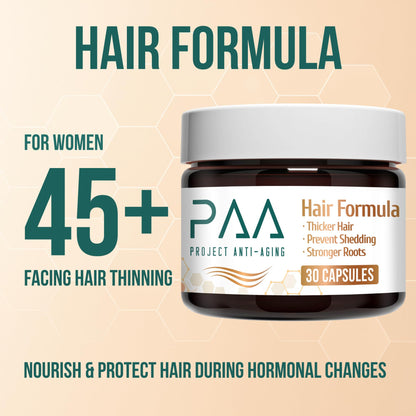 Project Anti-Aging Menopause Hair Don’t Care – Hair Growth Vitamins for Women 40+ to Support Thinning, Volume, Skin & Nails – Nutrient-Rich Supplement for Stronger, Fuller – Visible Results Project Anti-AgingBuy Supplements Australia