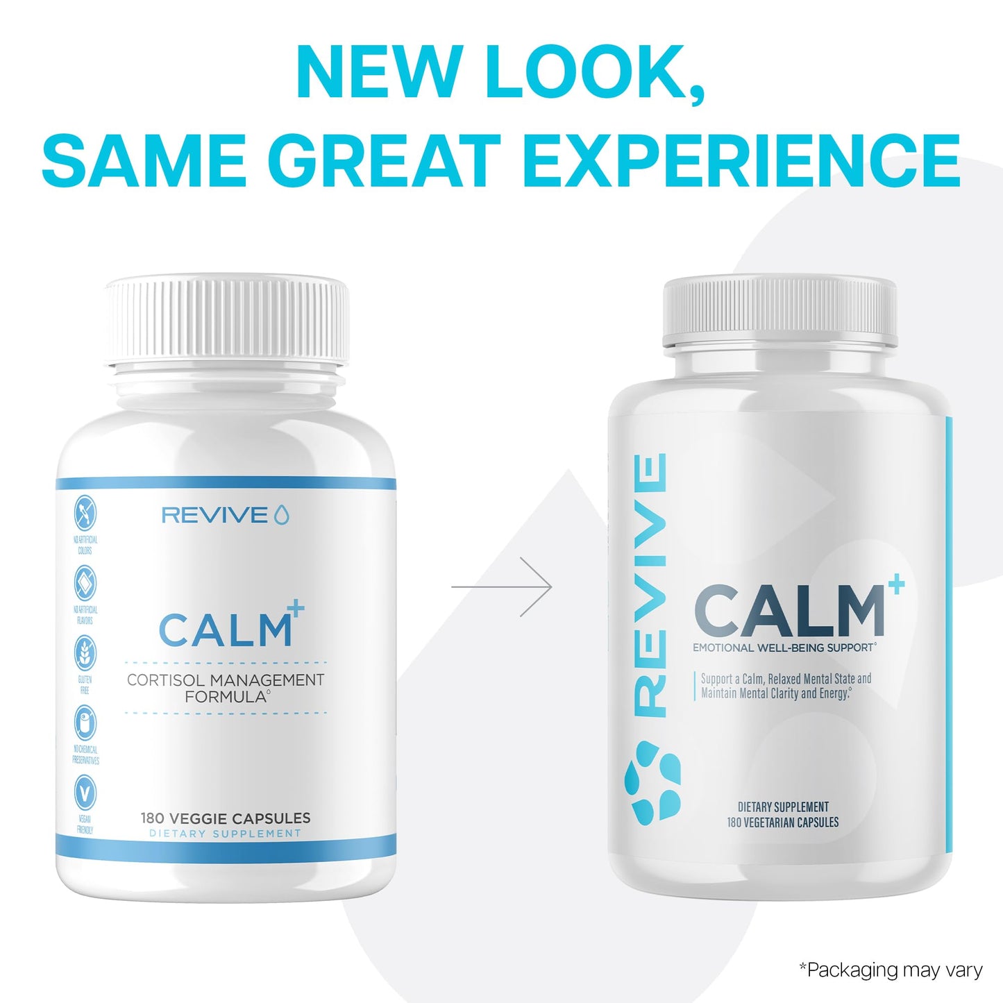 Revive MD Calm, Emotional Well-Being Support Supplement - Stress Management for Men & Women - Mood Enhancement Supplement Promotes Relaxation with L-Theanine, GABA & 5-HTP (180 Capsules, 30 Servings) ReviveBuy Supplements Australia