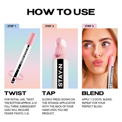 Sacheu Cheek STAY-N Liquid Blush for Cheeks — High Pigment, Buildable, Lightweight Cream Blush for Dewy & Radiant Flushed Cheeks — Long-lasting & Cruelty Free, I'm Guilty SacheuBuy Supplements Australia