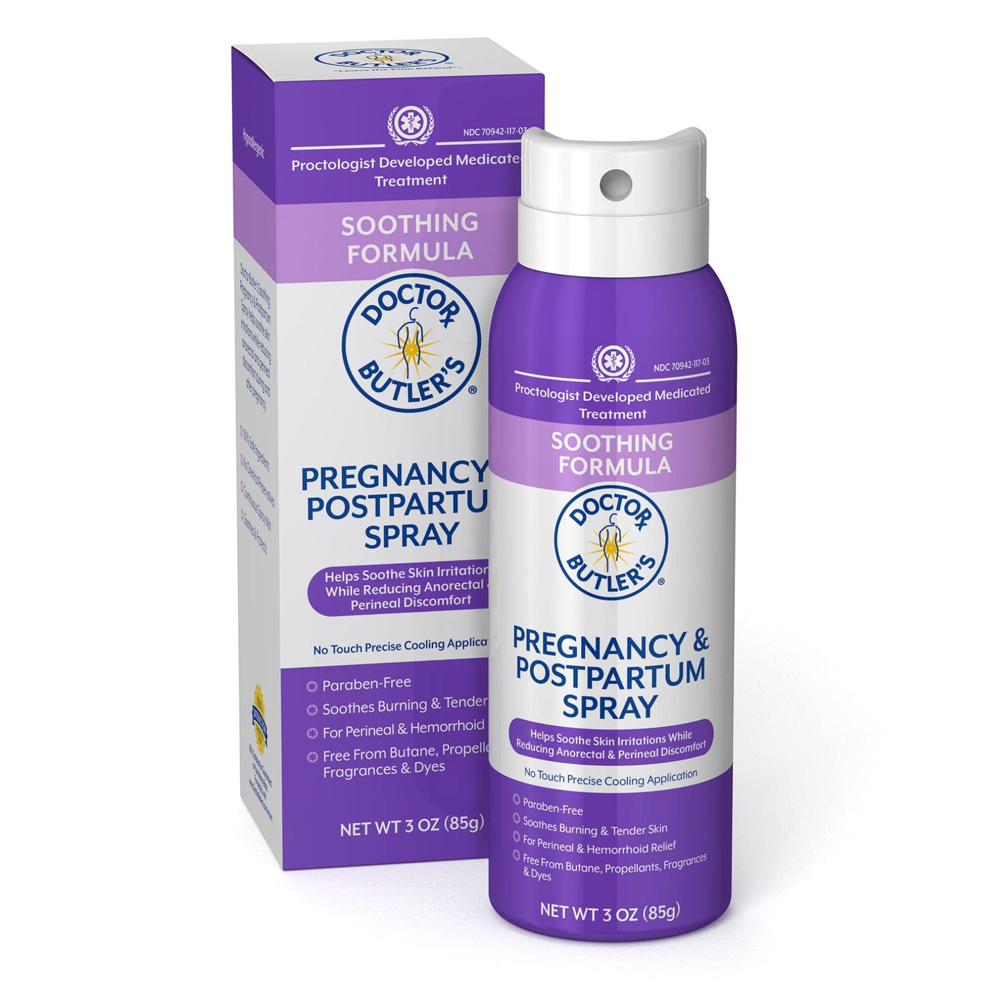 Doctor Butler's Pregnancy & Postpartum Spray - Perineal Spray and Hemorrhoid Treatment with Aloe and Chamomile, Pregnancy Support and Postpartum Essentials, Paraben Free (3oz) Doctor Butler'sBuy Supplements Australia