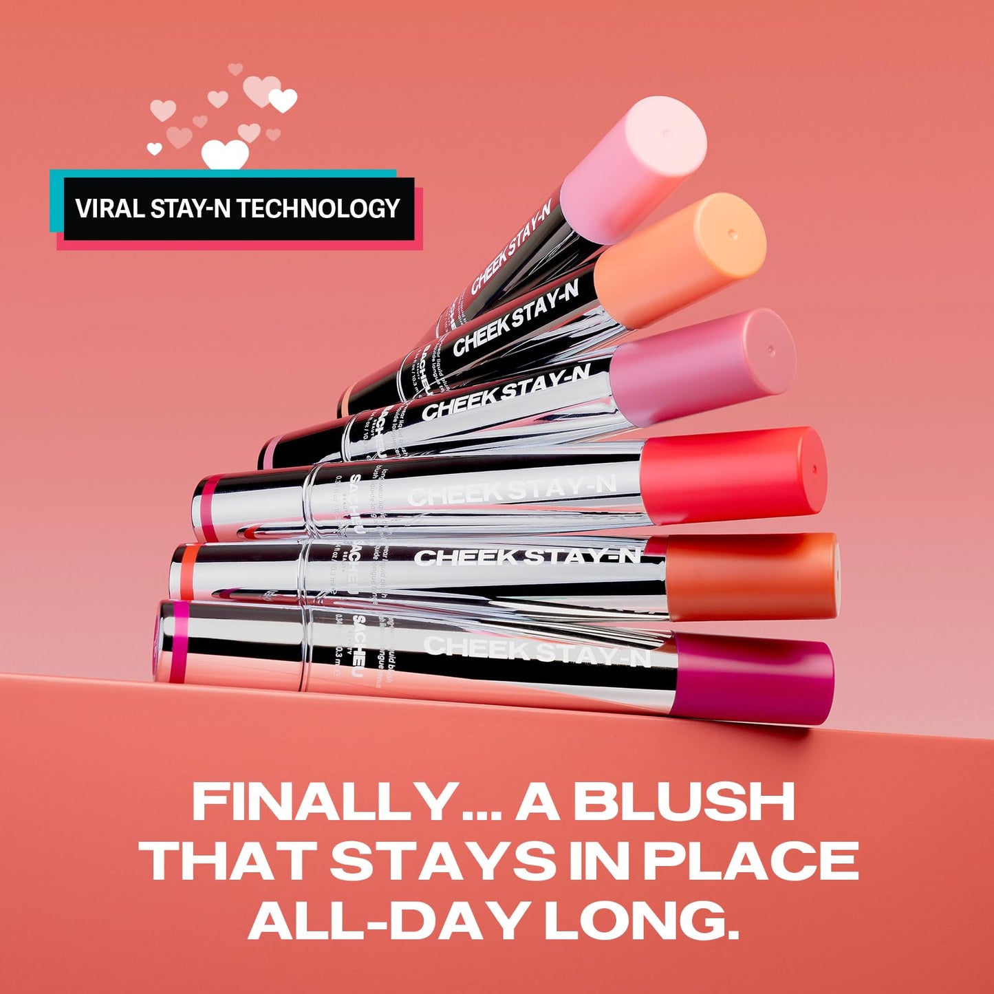 Sacheu Cheek STAY-N Liquid Blush for Cheeks — High Pigment, Buildable, Lightweight Cream Blush for Dewy & Radiant Flushed Cheeks — Long-lasting & Cruelty Free, I'm Guilty SacheuBuy Supplements Australia