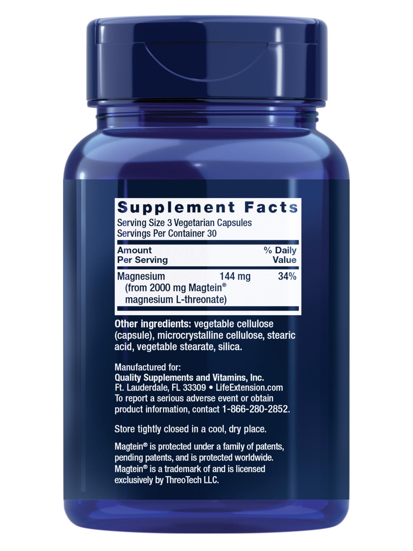 Life Extension Neuro-Mag Magnesium L-Threonate, Memory Health, Quick Thinking, Cognitive Health Support, Vegetarian, Non-GMO, 90 Vegetarian Capsules (144 mg from 2000 mg Magtein magnesium L-threonate Life Extension buy supplements Au