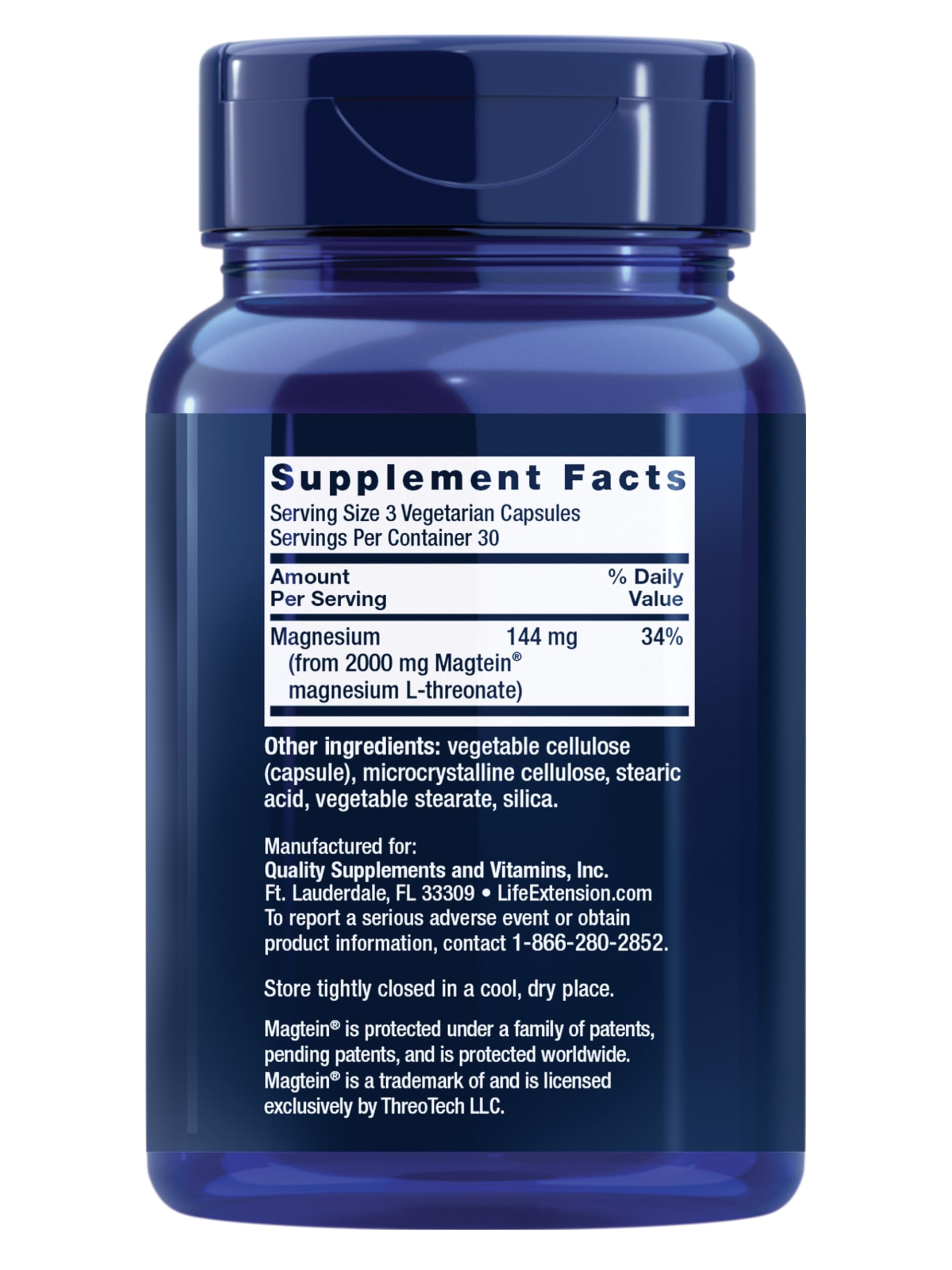 Life Extension Neuro-Mag Magnesium L-Threonate, Memory Health, Quick Thinking, Cognitive Health Support, Vegetarian, Non-GMO, 90 Vegetarian Capsules (144 mg from 2000 mg Magtein magnesium L-threonate Life Extension buy supplements Au