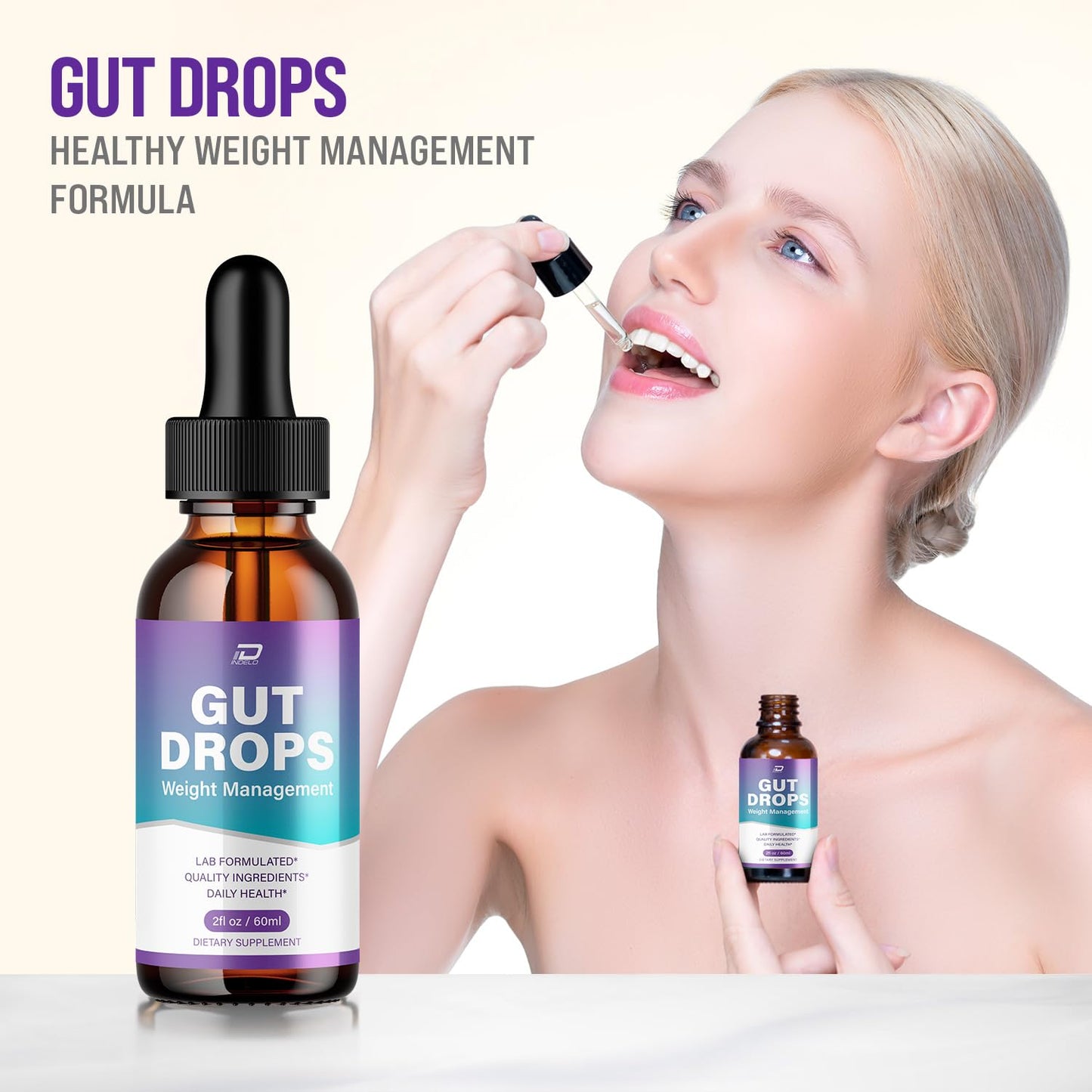 Indelo Gut Drops Healthy Formula – GutDrops All Natural Healthy Levels - Extra Strength Liquid, Reviews (3 Pack – 3 Month Supply) IndeloBuy Supplements Australia