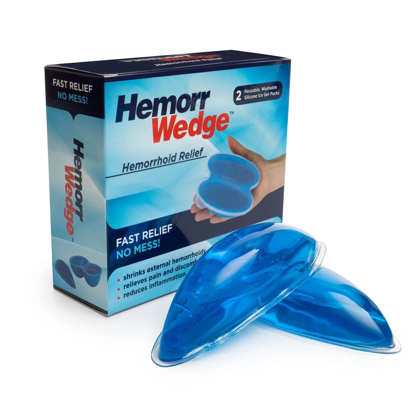 Hemorrwedge Hemorrhoid Ice Pack for Relief & Cooling Support – Twin Gel Pack with Hygienic Case – Reusable Cold Therapy for Hemorrhoids, Swelling, Postpartum & Discomfort – Water-Based Gel HemorrwedgeBuy Supplements Australia