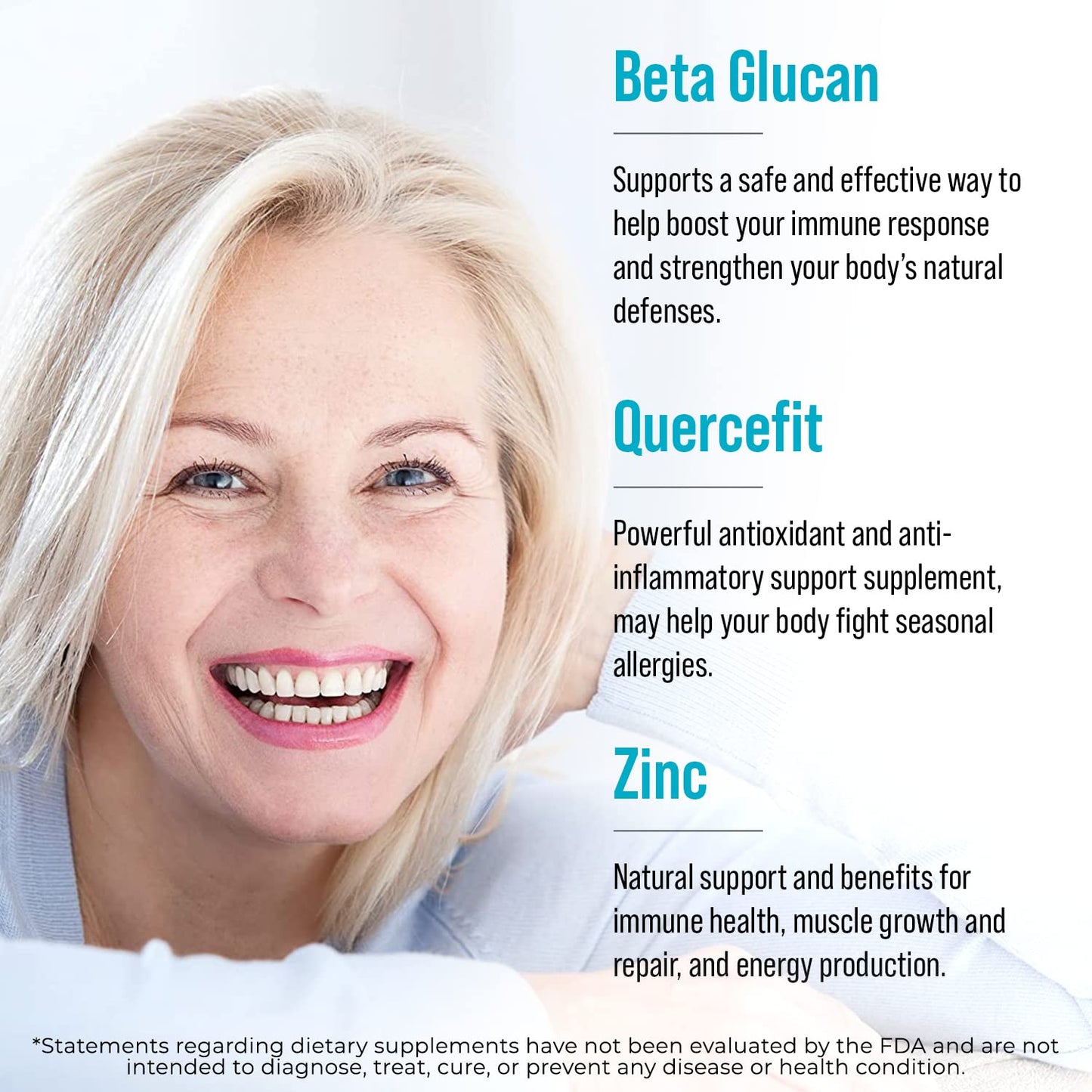 Juvenon AgeRenew Beta Glucan Anti Aging Immunity Support Supplement, Beta Glucan with Zinc Quercetin for Immune Defense Boost JuvenonBuy Supplements Australia