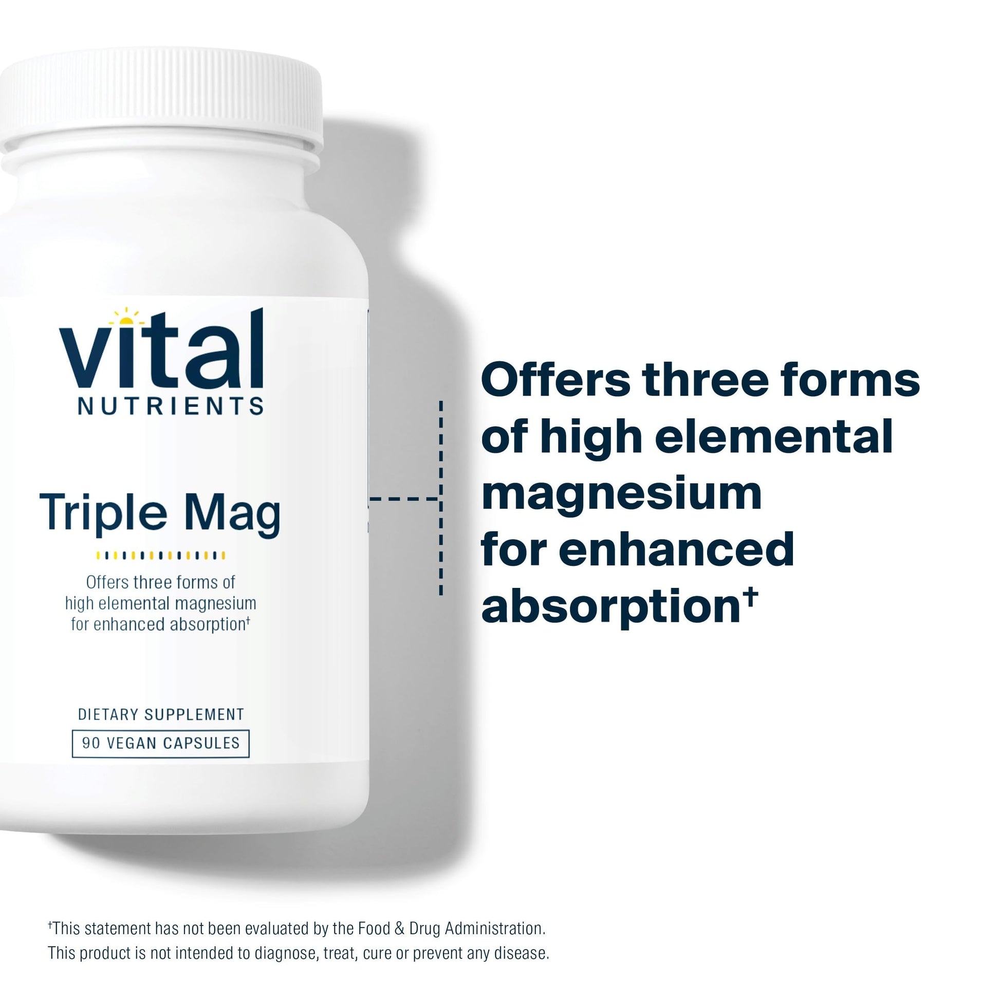 Vital Nutrients Triple Magnesium Complex Supplement | Vegan Magnesium Glycinate, Malate & Oxide 250mg | Easily Absorbed Magnesium Supplement for Stress, Muscle, Heart, Bone Support | 90 Capsules Vital NutrientsBuy Supplements Australia