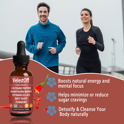 Velestoff Cayenne Pepper & Cayenne Pepper Drops Liquid Supplement with Hawthorn, Beet Root, Turmeric, Vitamin K2 D3 NutralisBuy Supplements Australia