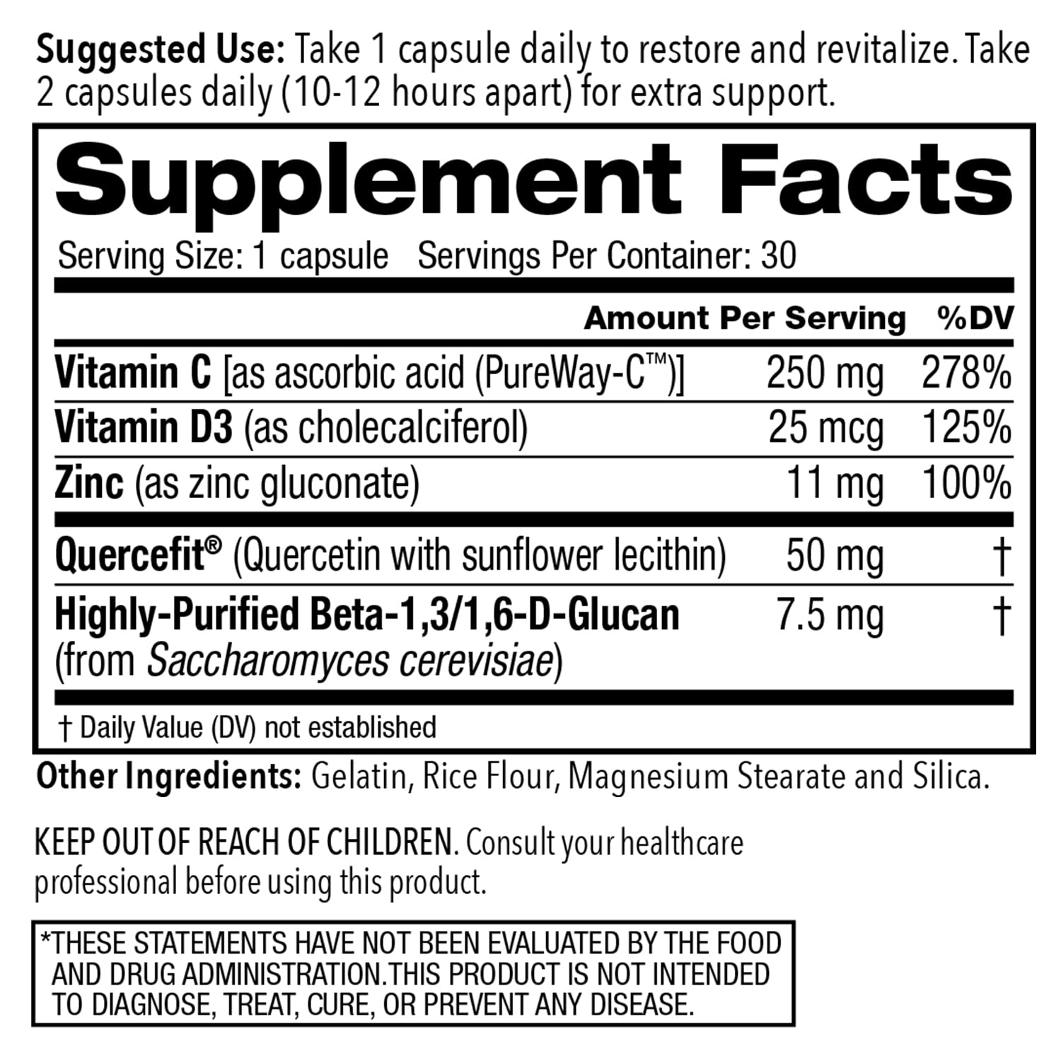 Juvenon AgeRenew Beta Glucan Anti Aging Immunity Support Supplement, Beta Glucan with Zinc Quercetin for Immune Defense Boost JuvenonBuy Supplements Australia