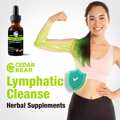 Cedar Bear - Lymphatic Cleanse Immune Support Supplement, Alcohol-Free Lymphatic Drainage Drops with Immune-Enhancing Natural Herbs, Liquid Herbal Supplements, 1 fl oz Cedar Bear Naturales buy supplements Au