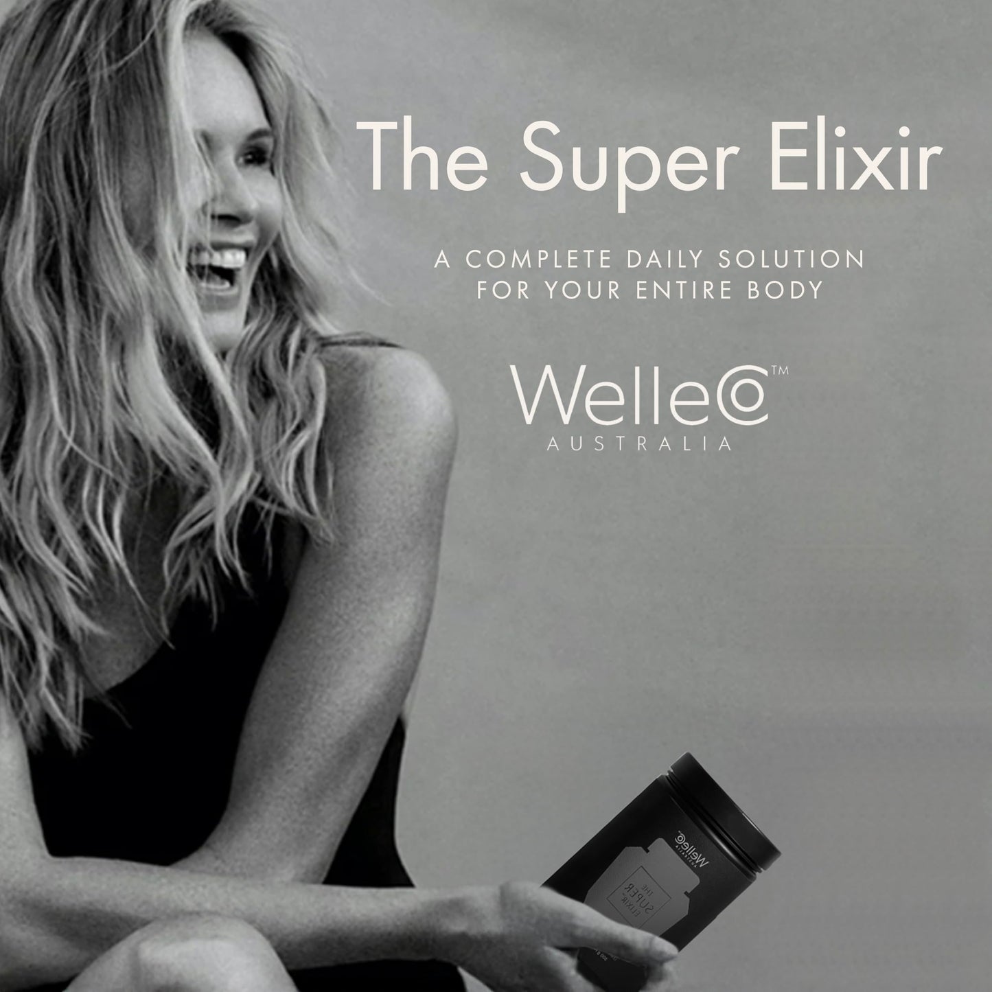 WelleCo The Super Elixir Daily Greens Powder, Probiotic Drink Mix with Whole Foods, Gluten Free, Vegan Gut Health Powder, Energy, Immunity, Healthy Skin, Hair & Nails (Jar, Blood Orange) WelleCo buy supplements Au