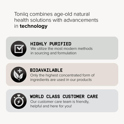 Toniiq Phosphatidylserine - 400mg Formula - World’s First 50% Purity - Highest Purity in the US - Soy Free Phosphatidylserine Supplement