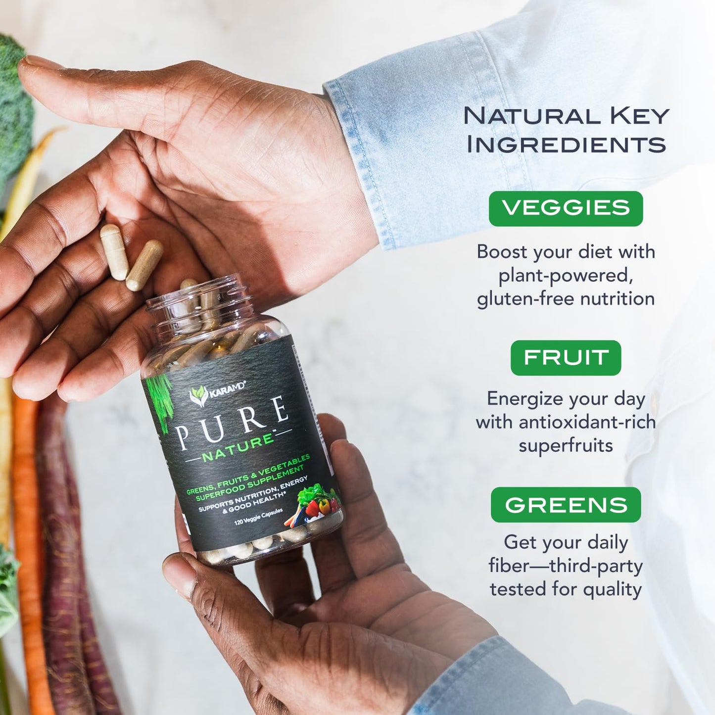 KaraMD Pure Nature Greens Whole Food Supplement & Revive Reds Polyphenol Energy Booster | Antioxidants, Shilajit & Enzymes | Vegan Friendly, Gluten Free, Non-GMO (30 Servings) KaraMD buy supplements Au