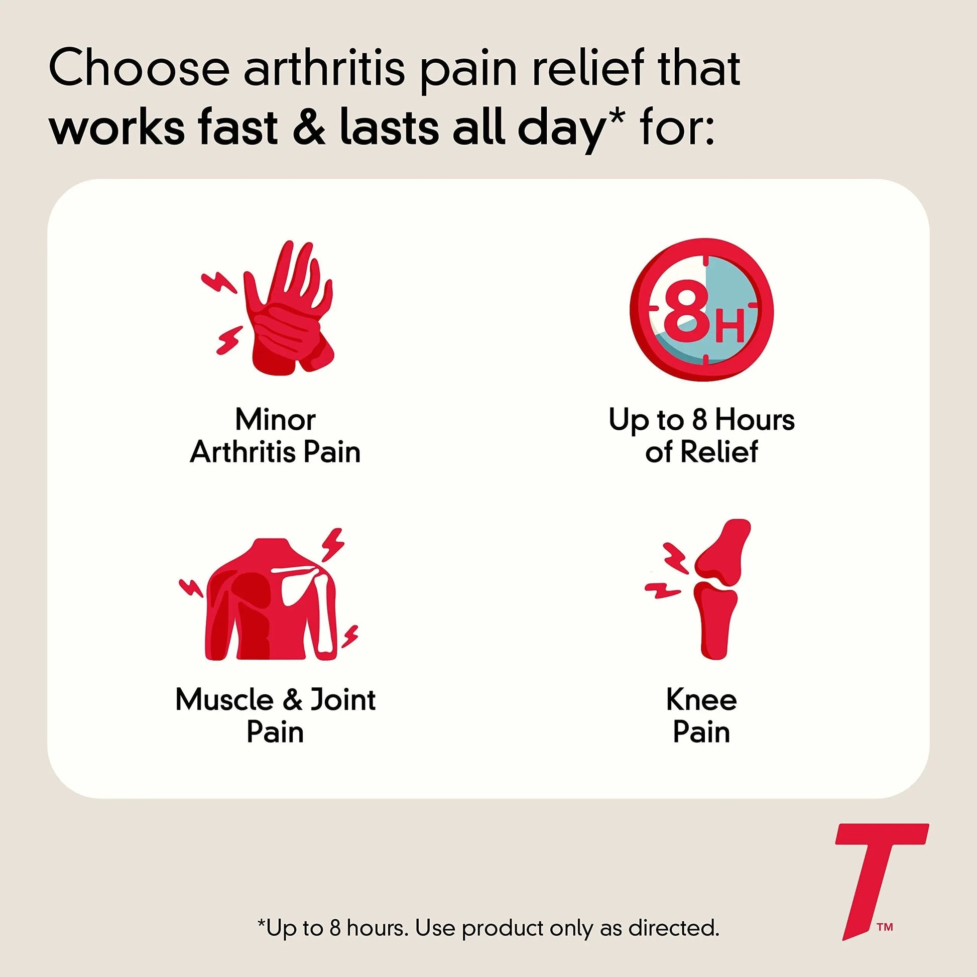 Tylenol 8HR Arthritis Pain Relief Caplets, Fast, Strong Pain Relief, 650 mg Acetaminophen for Minor Arthritis & Joint Pain, Fever Reducer, Extended Release, Won't Irritate Stomach, 100 Count TylenolBuy Supplements Australia