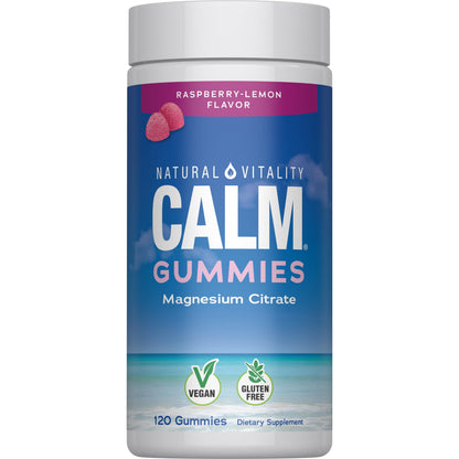 Natural Vitality Calm, Magnesium Citrate Supplement, Stress Relief Gummies, Supports a Healthy Response to Stress, Gluten Free