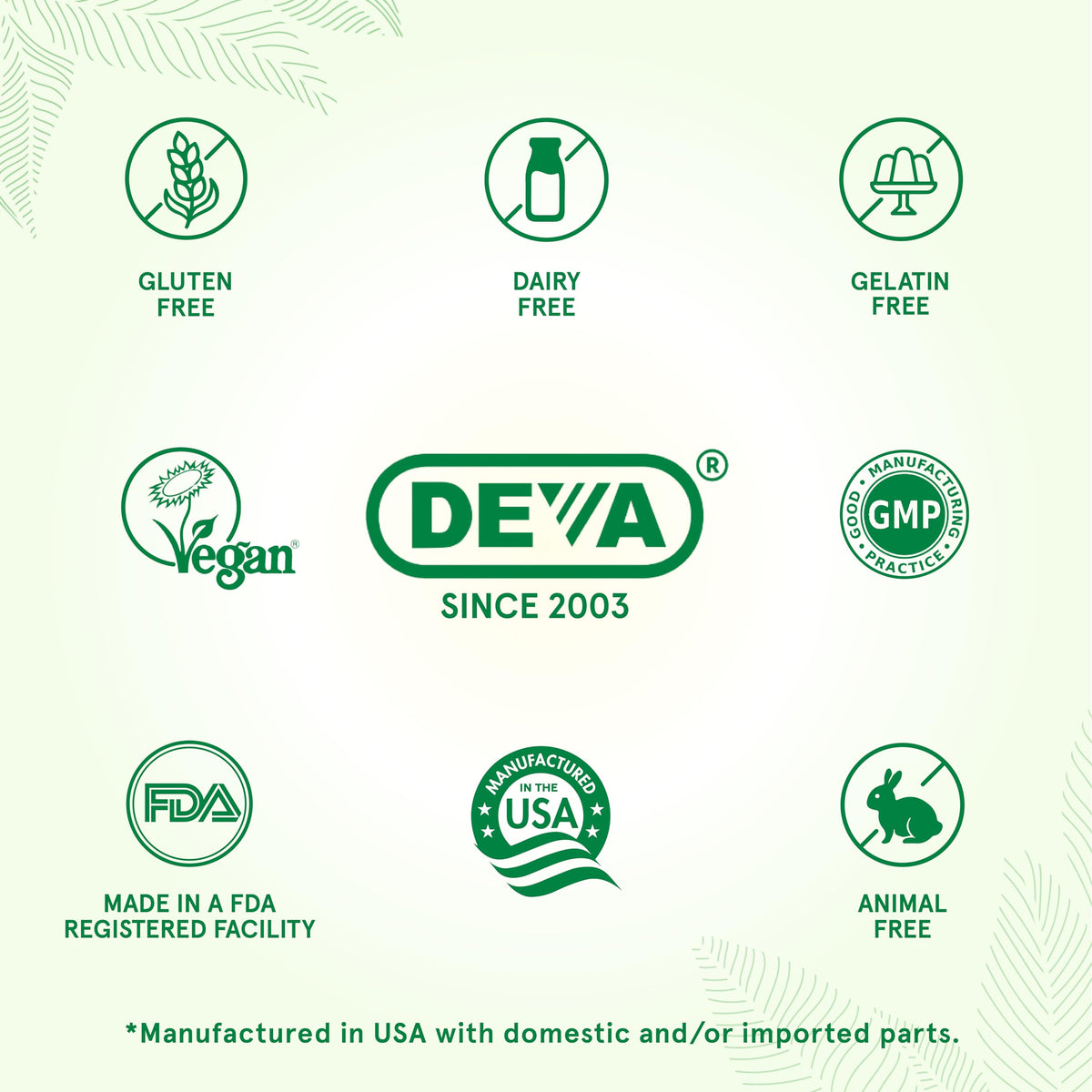 DEVA Vegan Probiotic Supplement - Pre, Pro, and Postbiotics for Digestive Health, 5 Billion CFU, Soil-Based, Spore-Forming, Dairy Free, FOS Prebiotics