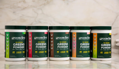 Greens First Original Greens Powder - 49 Superfoods - Organic Fruits & Veggies - Prebiotics, Probiotics & Digestive Enzymes - Antioxidant Smoothie - Dairy Free, Vegan & Non-GMO (Mint, 30 Servings) Greens FirstBuy Supplements Australia