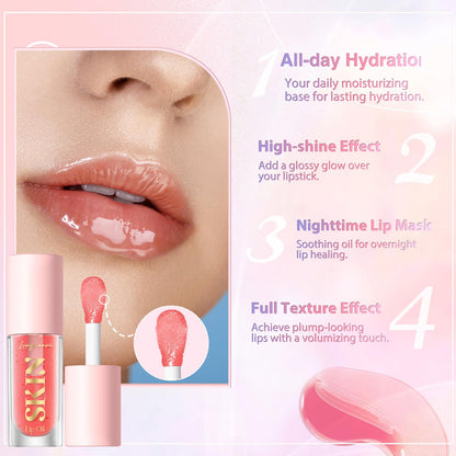 LANGMANNI Moisturizing Lip Oil,No-Sticky Lip Gloss Lip Balm Lip Care,Fruit Flavoured Lip Oil For Dry Lip's Moisturizing Hydrating And Nourishing ((Strawberry)) LANGMANNIBuy Supplements Australia