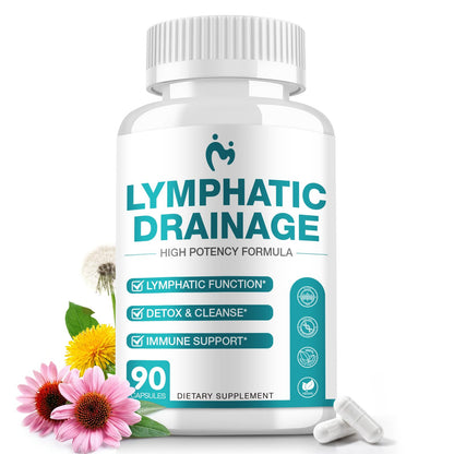 Lymphatic Drainage Supplements - Lymphatic Drainage Capsule for Detox & Cleanse, Immune Support - Natural Herbal Blends with Dandelion, Burdock, Cleavers & Echinacea, 90 Capsules MOSRAY buy supplements Au
