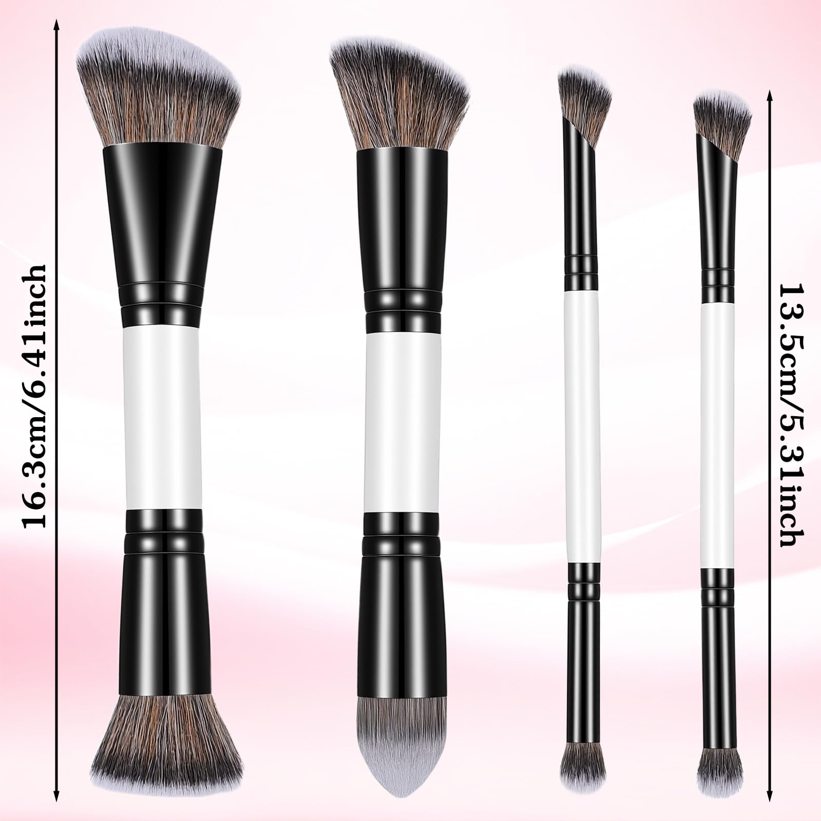 KFHENSOM 4PCS Foundation Contour Conceal Brush Set Dual-Ended Makeup Brushes Set Professional Powder Blush Concealer Eyeshadow Kabuki Foundation Brush Kit for Liquid Loose Powder Cream KFHENSOMRBuy Supplements Australia